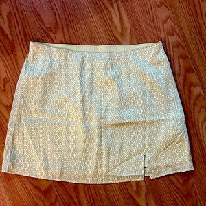 NWOT Hollister lime green and White Mini Skirt